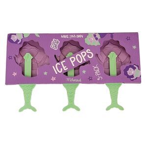 Mermaid Ice Pops Mold Cool Gear Popsicle DIY BPA Free Plastic Summer‎ Makes 3